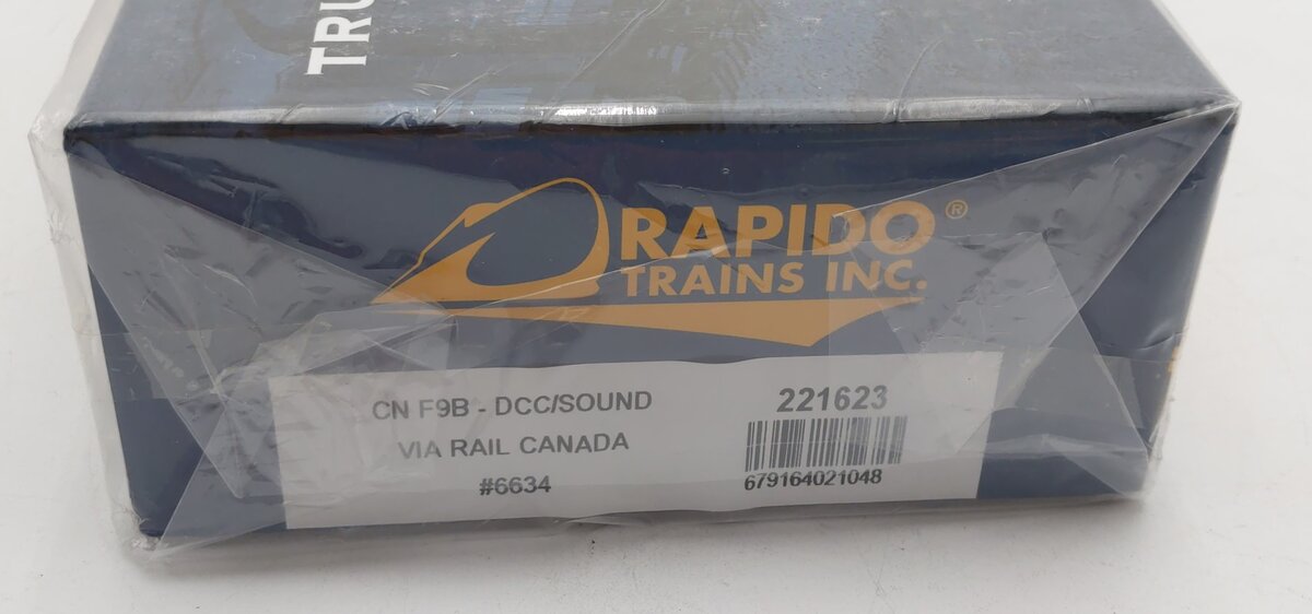 Rapido Trains 221623 HO VIA Rail Canada GMD F9B Class GPB-17e #6634