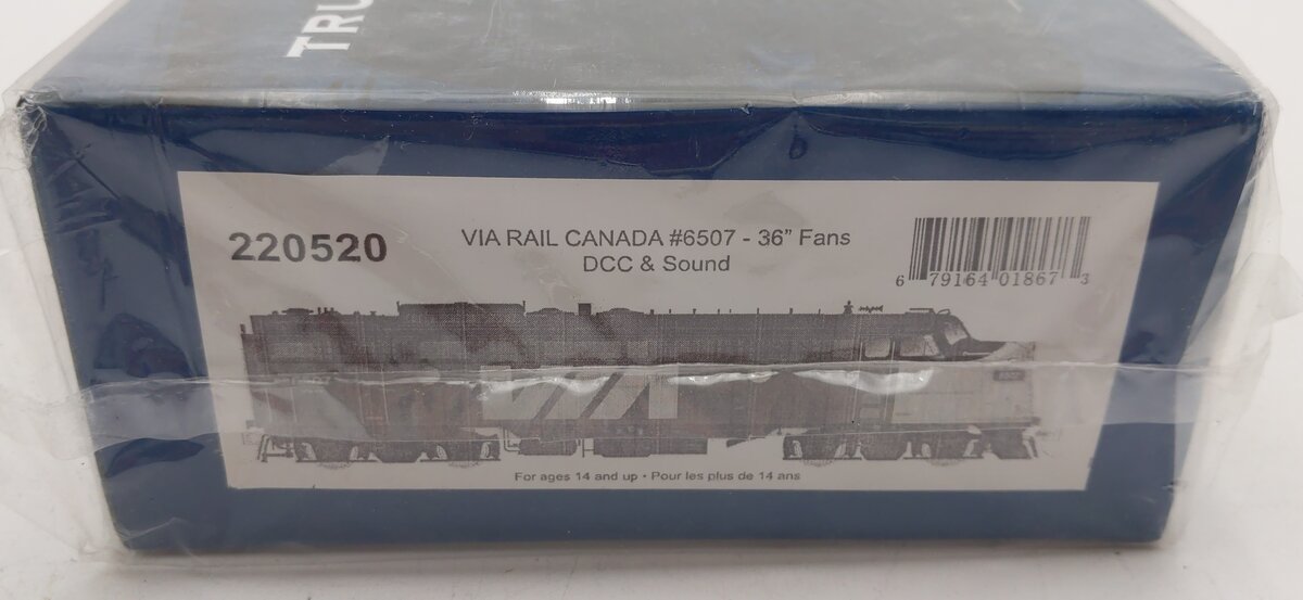 Rapido Trains 220520 HO VIA Rail Canada Diesel Locomotive #6507 w/DCC & Sound