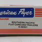 American Flyer 6-48501 S Gauge Southern Pacific Flatcar w/ Trailers NIB