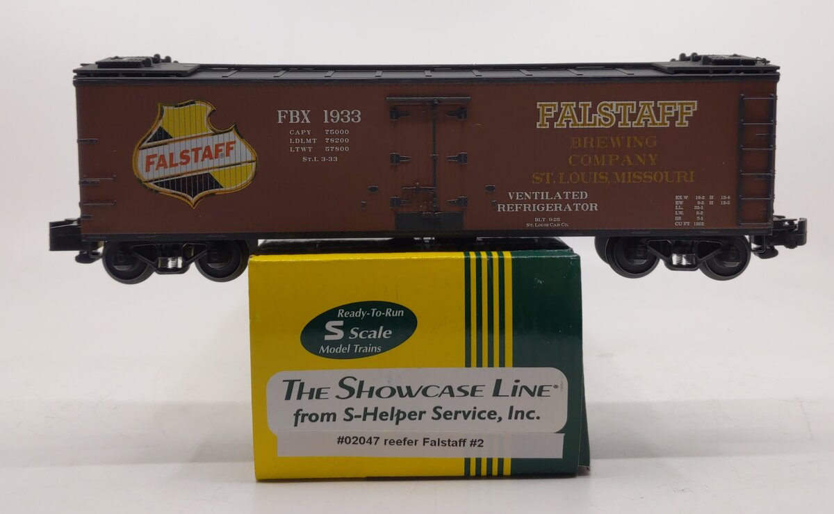 S-Helper 02047 S Gauge Falstaff Refrigerator Reefer Car #1933 LN/Box