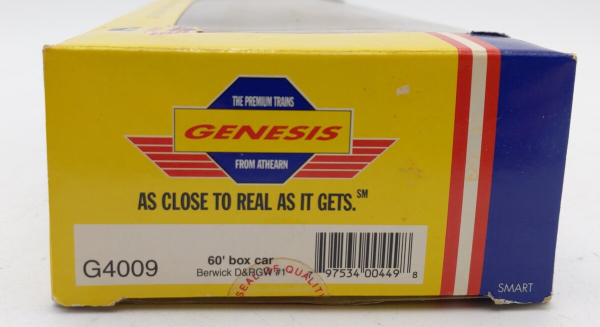 Athearn G4009 HO Scale Denver & Rio Grande 60' Boxcar #63886 NIB