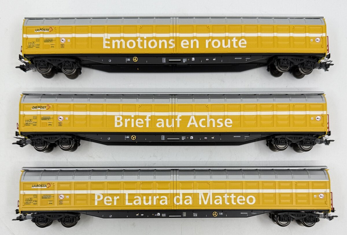 Marklin 48062 HO Type Habbiillnss High-Capacity Sliding Wall Boxcar Set (3)