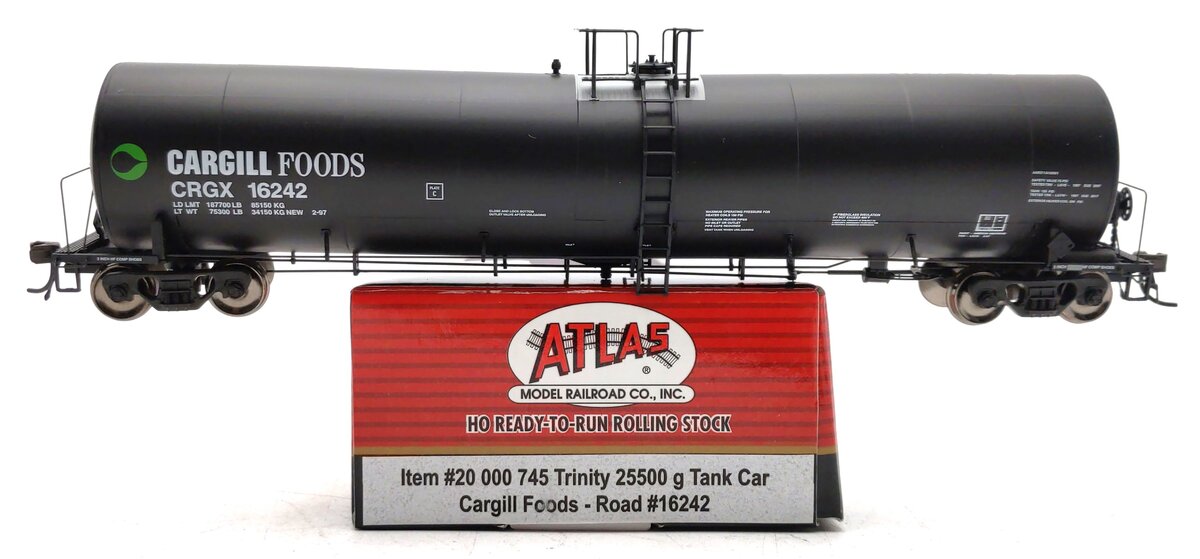 Atlas 20000745 HO Scale Cargill Trinity 25,500-Gallon Tank Car #16242