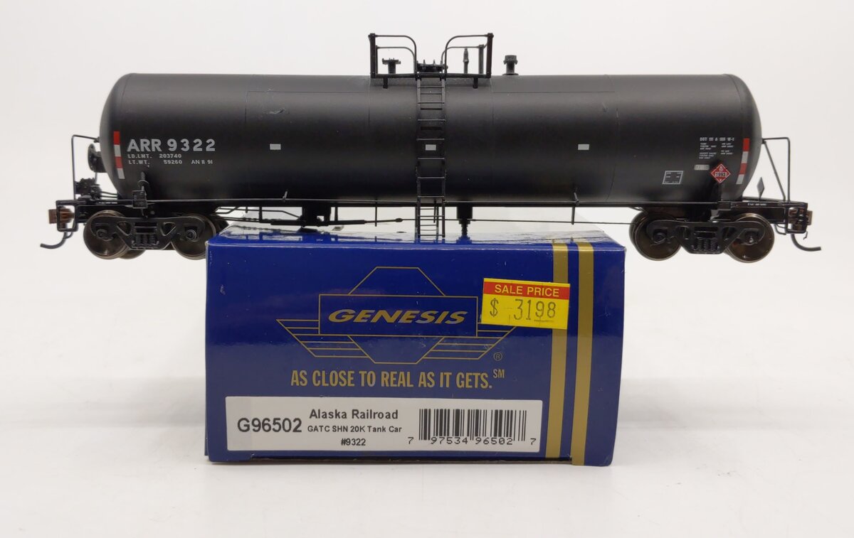 Athearn G96502 HO Alaska Railroad 20,000-Gallon GS Tank Car #9322