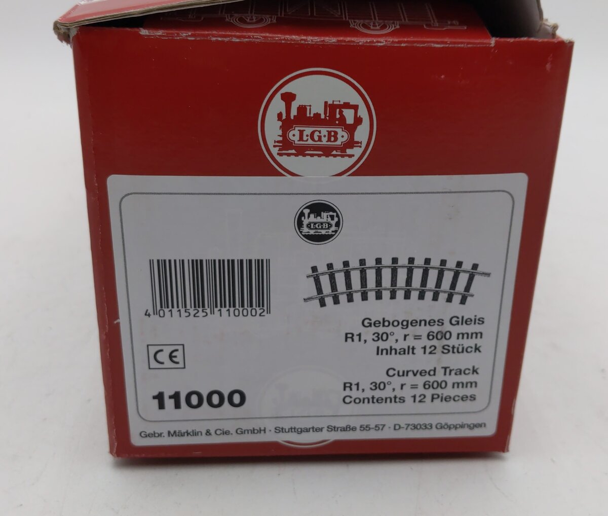 LGB 11000 G Scale R1 30 Degree Curved Track Sections (12) EX/Box
