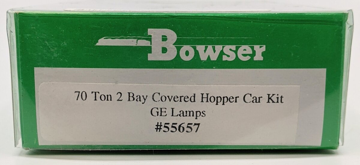 Bowser 55657 HO GE Lamps 70 Ton 2-Bay Covered Hopper Kit