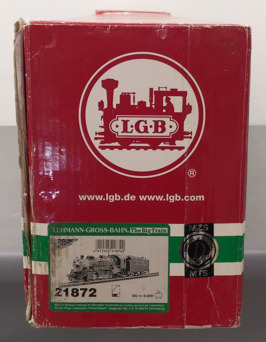 LGB 21872 G Scale PRR 2-8-2 Mikado Steam Locomotive & Tender #2809 with Sound VG/Box