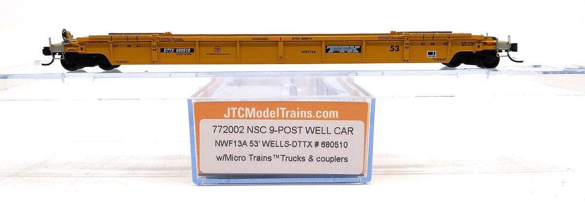 JTC Model Trains 772002 N TTX NSC 53' 9 Post Well Car #680510