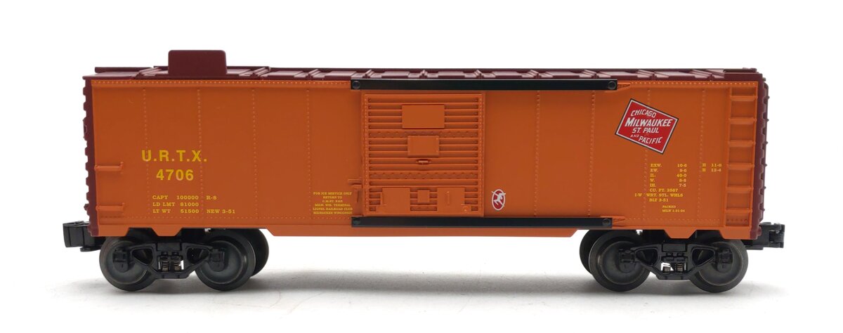 Lionel 6-52402 O Gauge Milwaukee Road Operating Ice Car #4706 LN/Box
