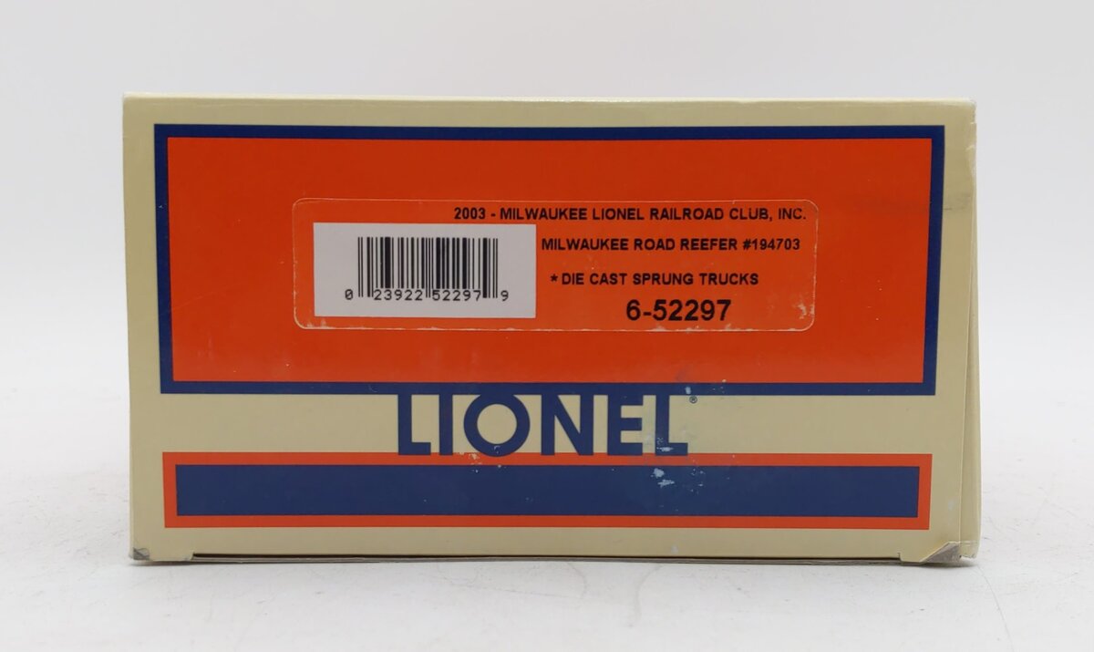 Lionel 6-52297 O Gauge Milwaukee Road Reefer Car #194703 LN/Box
