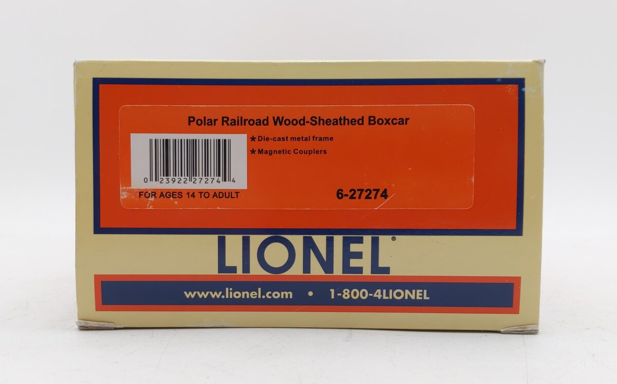 Lionel 6-27274 O Gauge Polar Railroad Wood-Sheathed Boxcar #1201 LN/Box