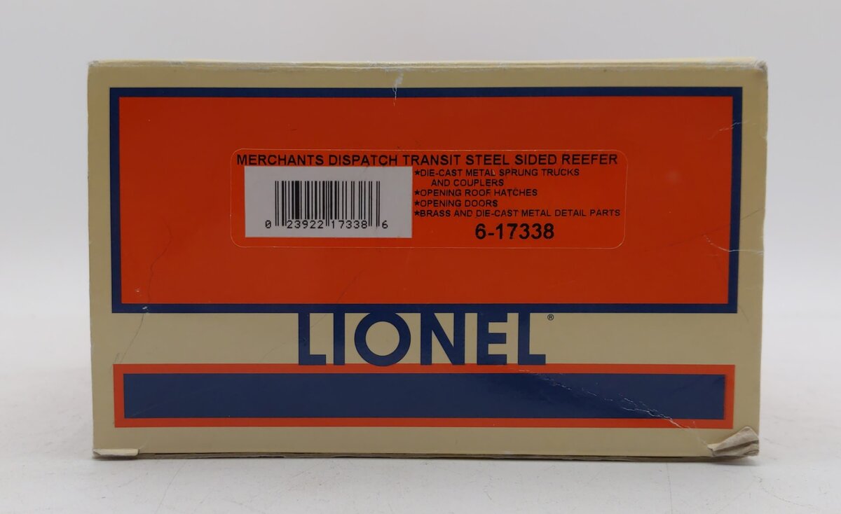 Lionel 6-17338 O-Gauge Merchants Dispatch Transit Steel-Sided Reefer Car #12322 LN/Box