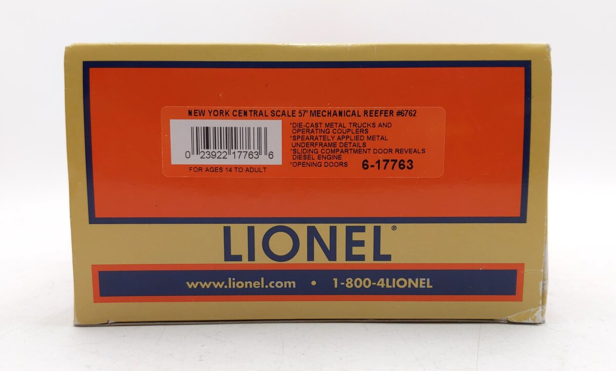Lionel 6-17763 O NYC 57' Mechanical Reefer #6762