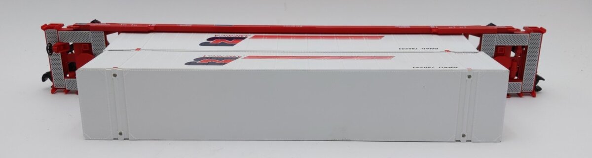 MTH 20-9502L O Gauge Burlington Northern Husky Stack Car w/ Containers #60009 LN/Box