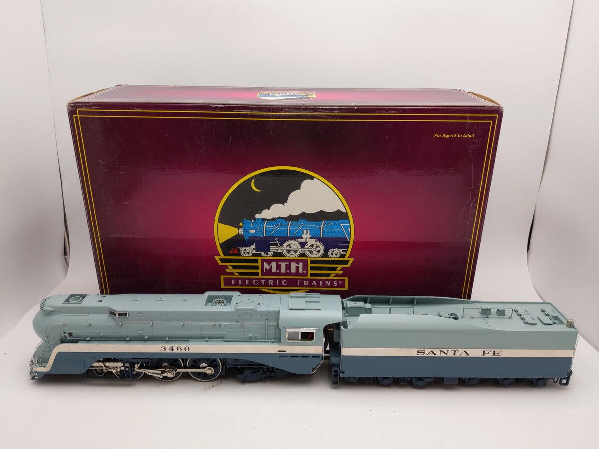 MTH 20-3194-1 Santa Fe 4-6-4 Blue Goose Steam & Tender #3460 w/PS2 LN/Box