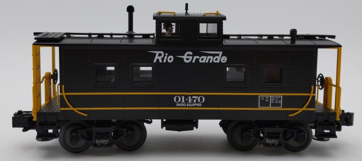 MTH 30-7753 O Denver and Rio Grande Illuminated Steel Caboose #01470 EX