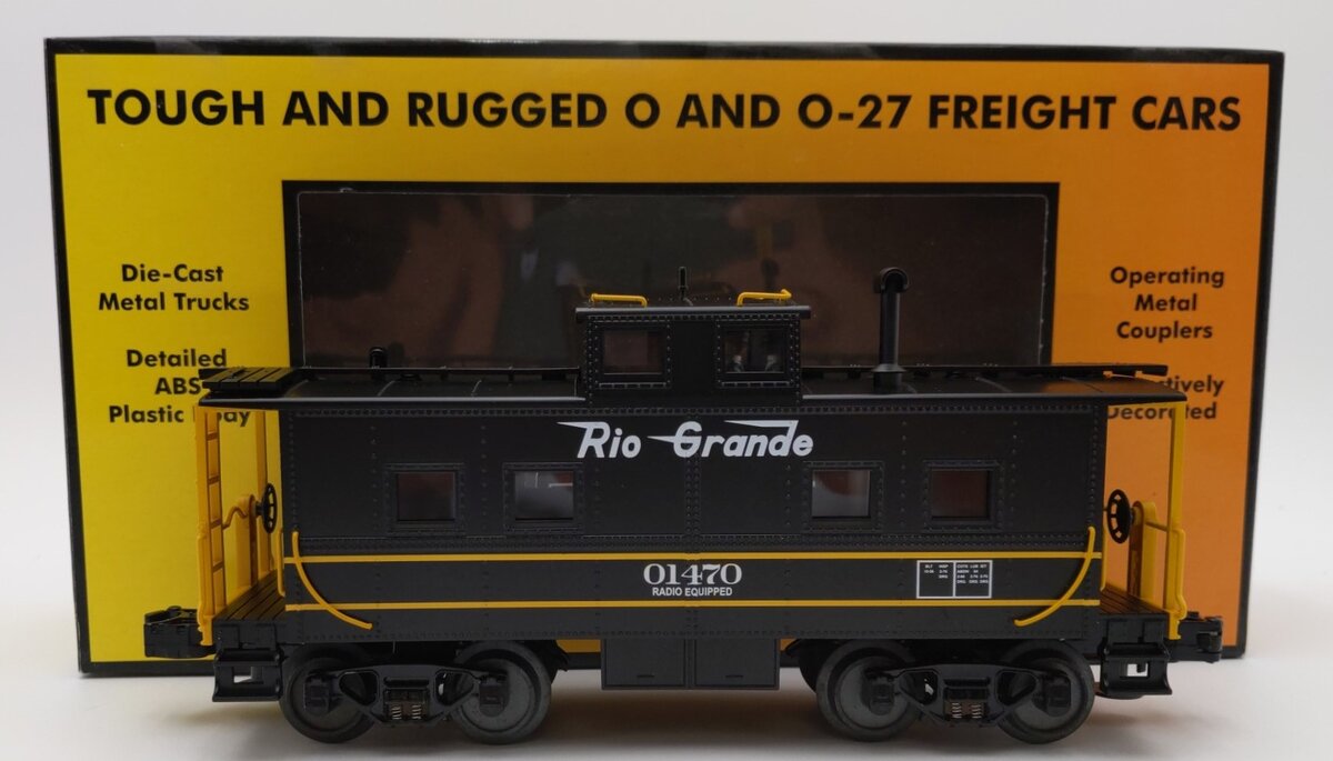 MTH 30-7753 O Denver and Rio Grande Illuminated Steel Caboose #01470 LN/Box