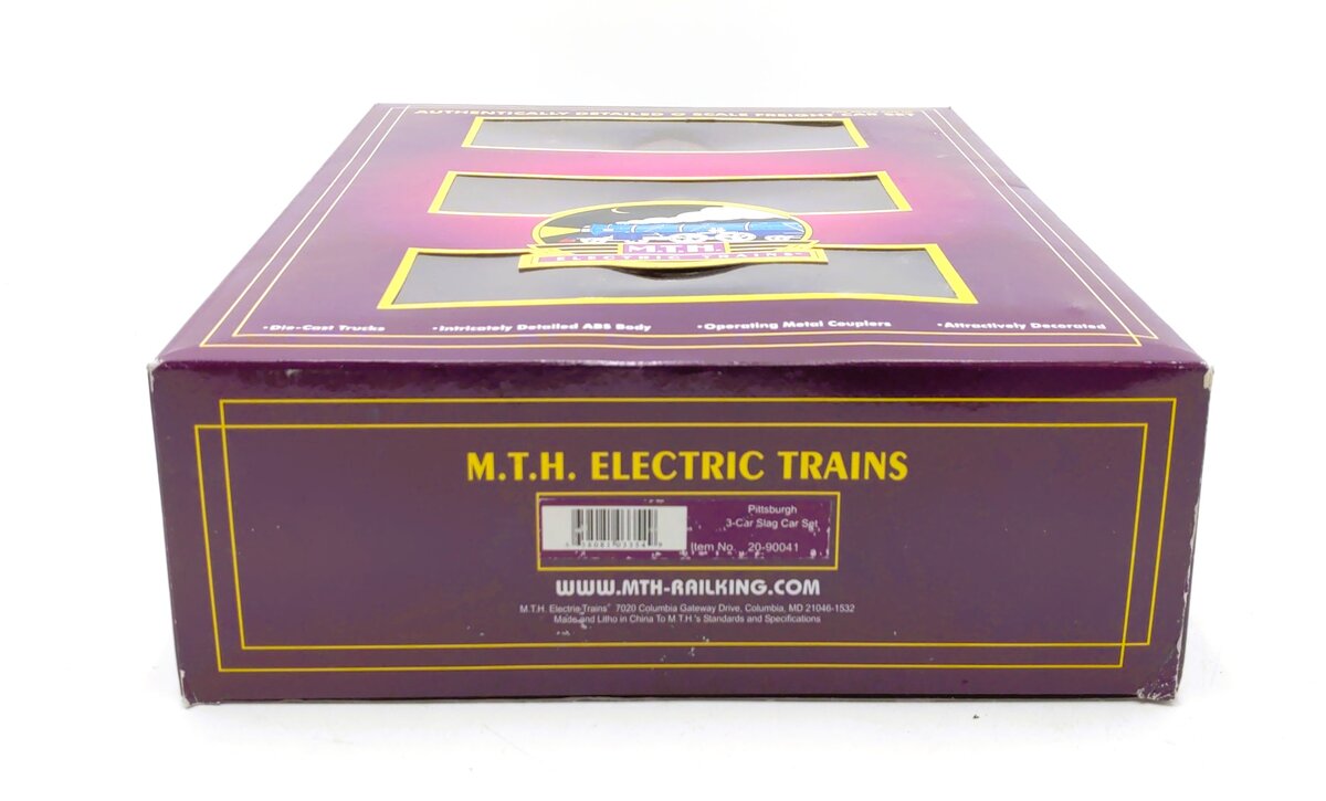 MTH 20-90041 O Gauge Pittsburgh Premier Slag Car Set (Set of 3) LN/Box