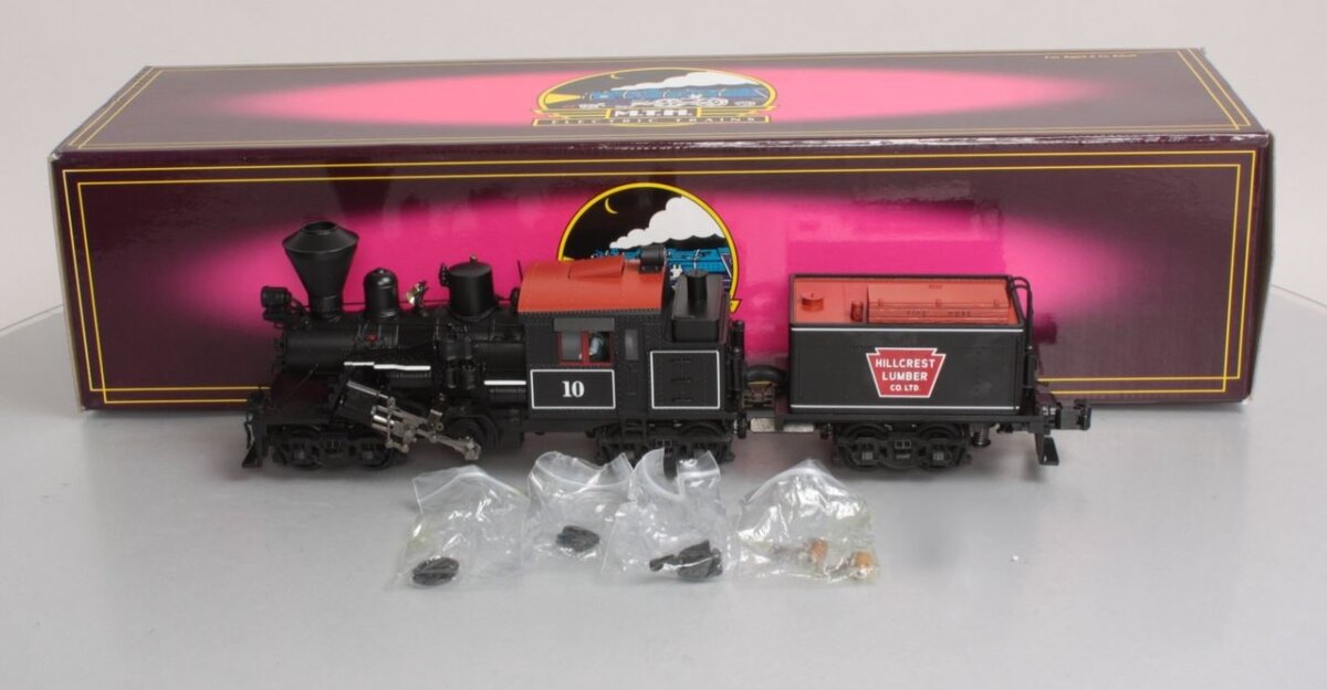 MTH 20-3039-1 O Gauge Hill Crest Lumber Co. Climax Logging Locomotive w/PS2 #10 LN/Box