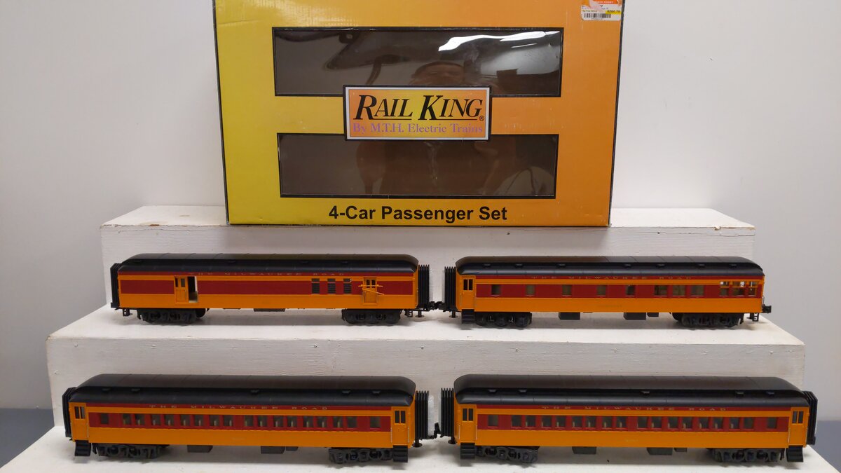 MTH 30-69197 O-27 Milwaukee Road 60' Madison Passenger 4-Car Set