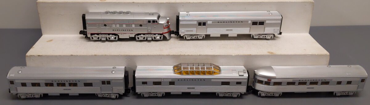 MTH 30-4196-1 Burlington RailKing F-3 O Gauge Diesel Train Set w/PS 2.0 LN/Box