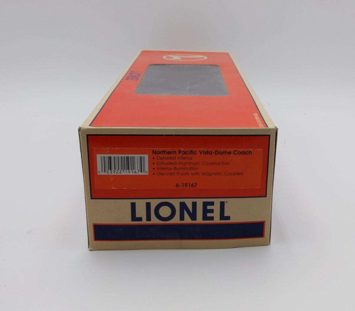 Lionel 6-19167 O Gauge Northern Pacific Full Vista Dome Coach #2571 LN/Box
