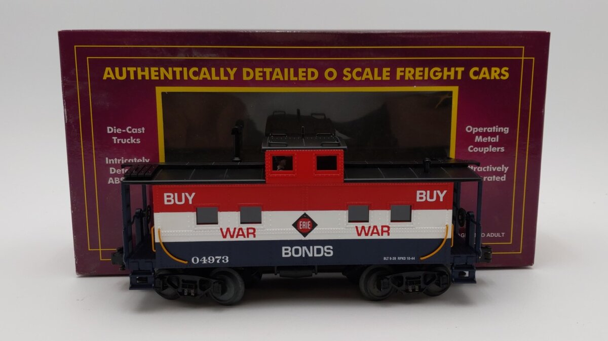 MTH 20-91066 O Gauge Erie U.S. War Bonds Steel Caboose #04973 NIB