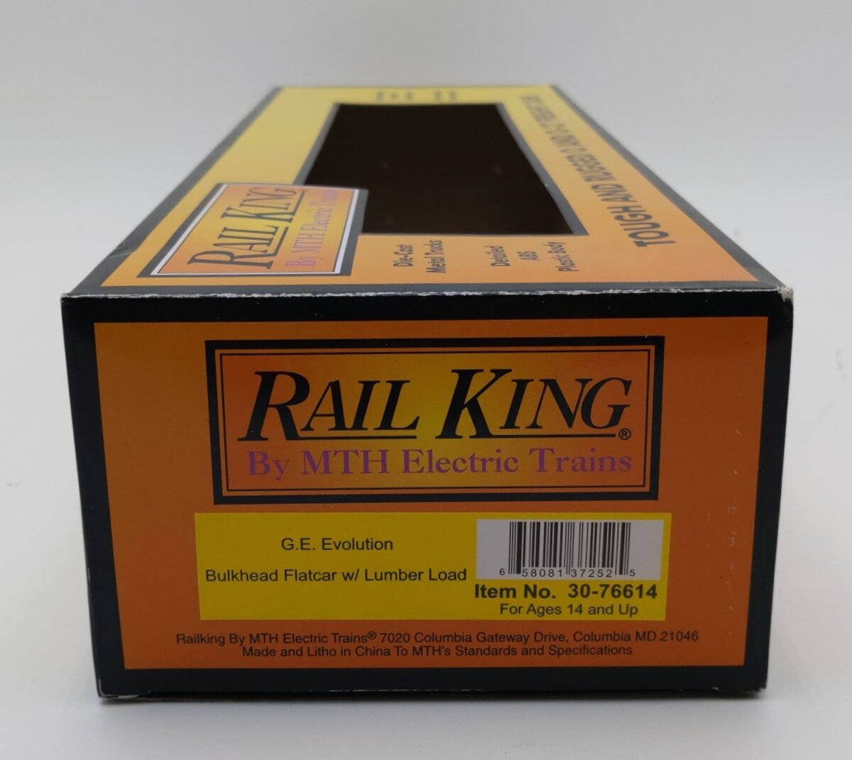MTH 30-76614 General Electric Bulkhead Flatcar with Lumber Load
