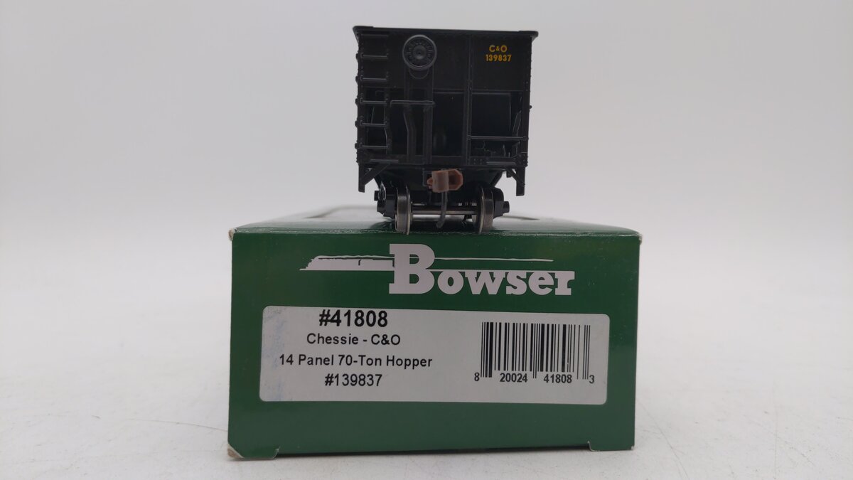 Bowser 41808 HO Chessie Chesapeake & Ohio RTR 70 Ton 14 Panel Hopper Car #139837