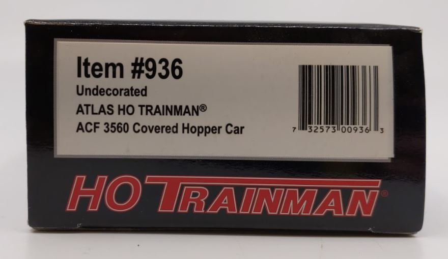 Atlas 936 HO Scale Undecorated ACF 3560 Covered Hopper Car