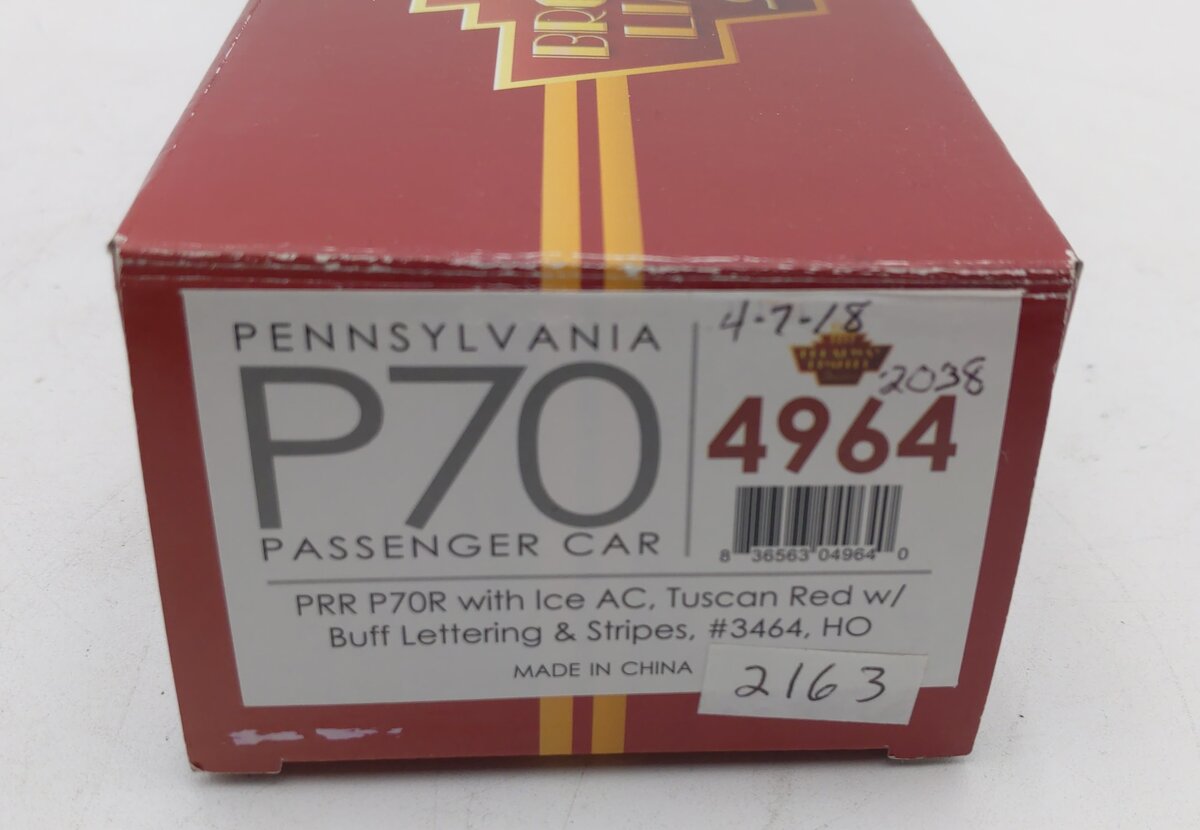 Broadway Limited 4964 HO Pennsylvania P70R Passenger Car with Ice AC #3464