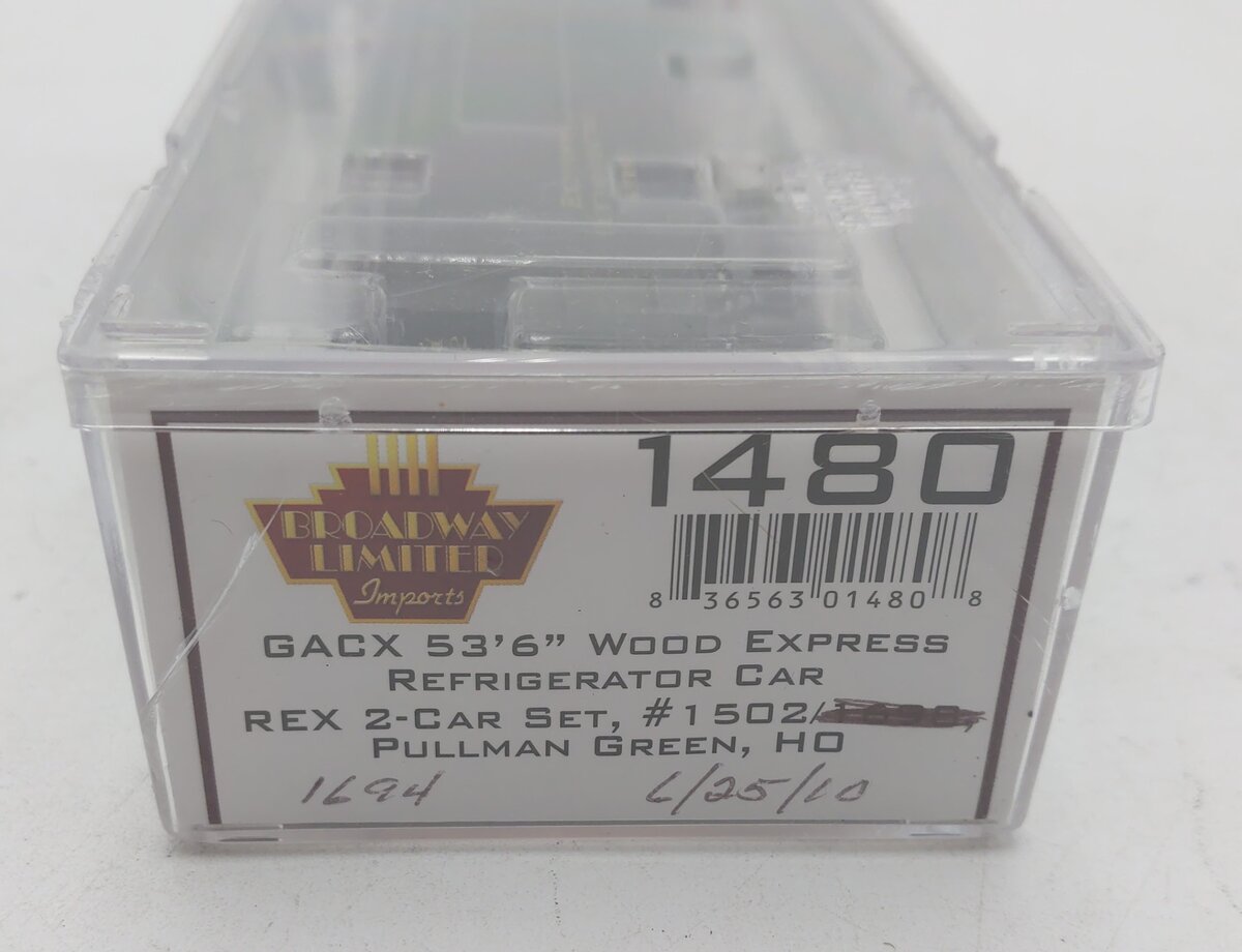 Broadway Limited 1480 HO Railway Express Agency REX 53'6" Wood Express Reefer