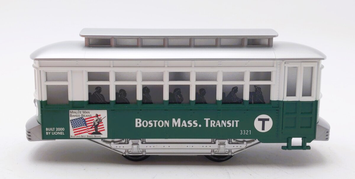 Lionel 6-18452 O Gauge Boston City Trolley #3321 LN/Box