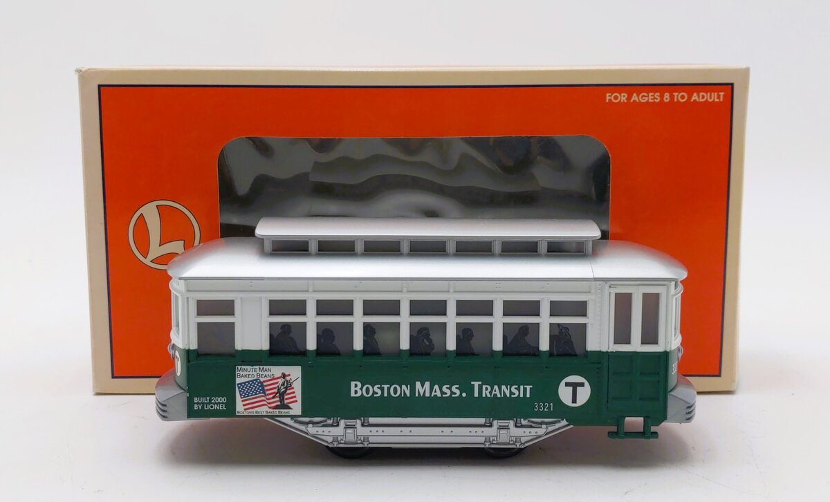 Lionel 6-18452 O Gauge Boston City Trolley #3321 EX/Box