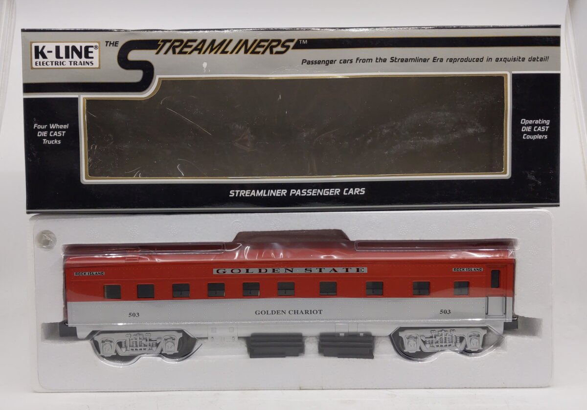 K-Line K4532-0503 O Gauge Golden State "Golden Chariot" 13.5" Pullman Car #503 LN/Box