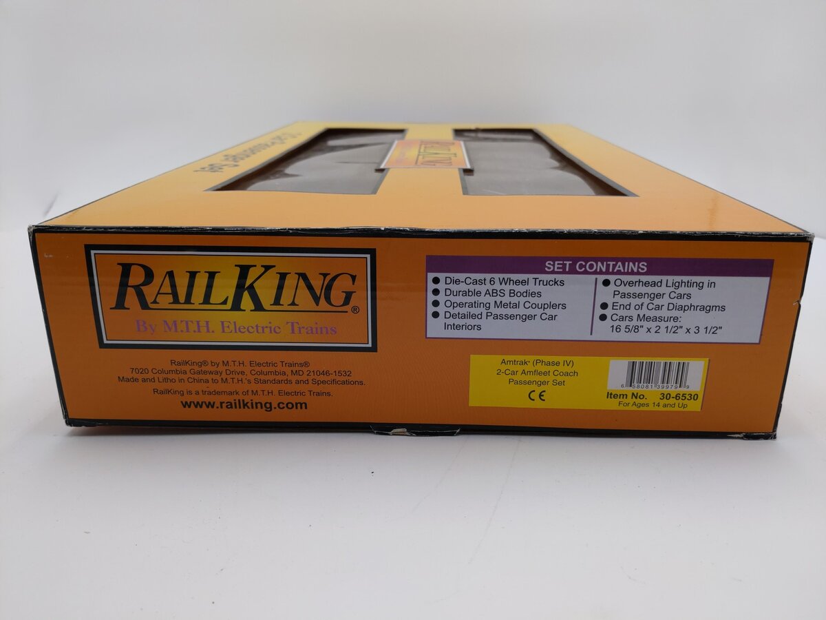 MTH 30-6530 O Amtrak O-31 Amfleet Phase 4 Coach Set (Set of 2)