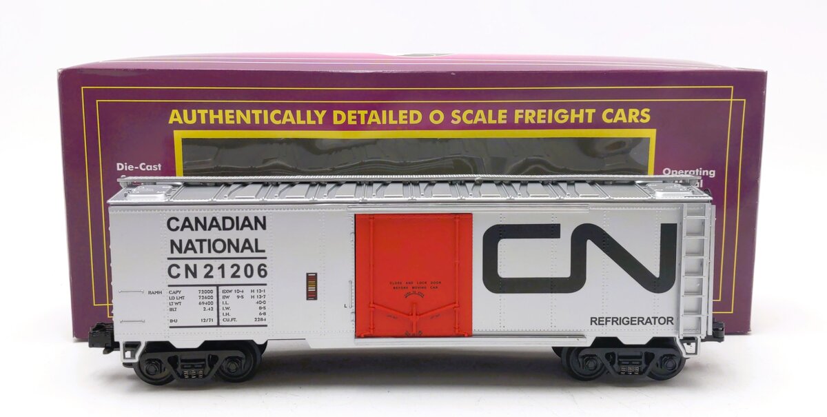 MTH 20-90029B O Canadian National Reefer Car #21206 EX/Box