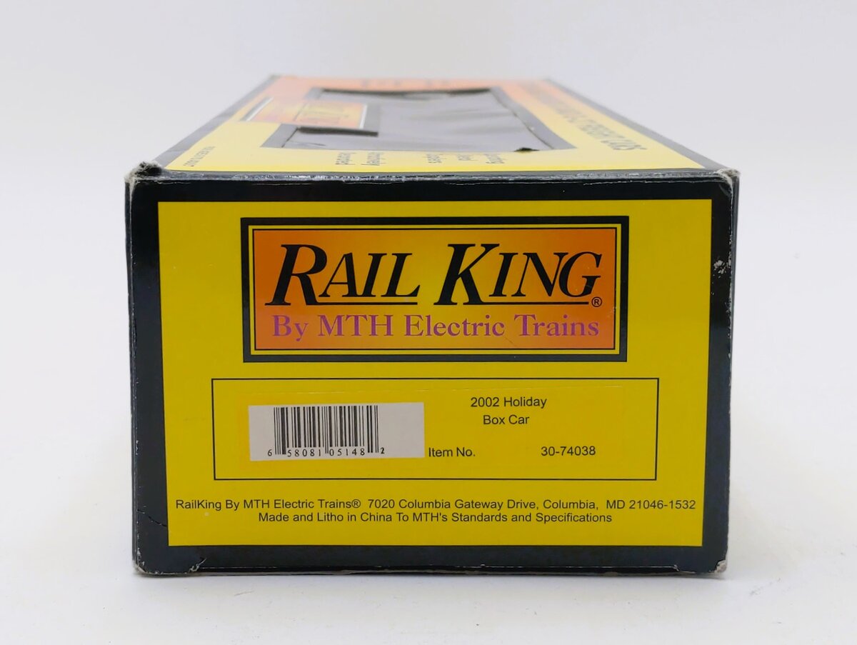 MTH 30-74038 O Gauge 2002 Holiday Boxcar LN/Box