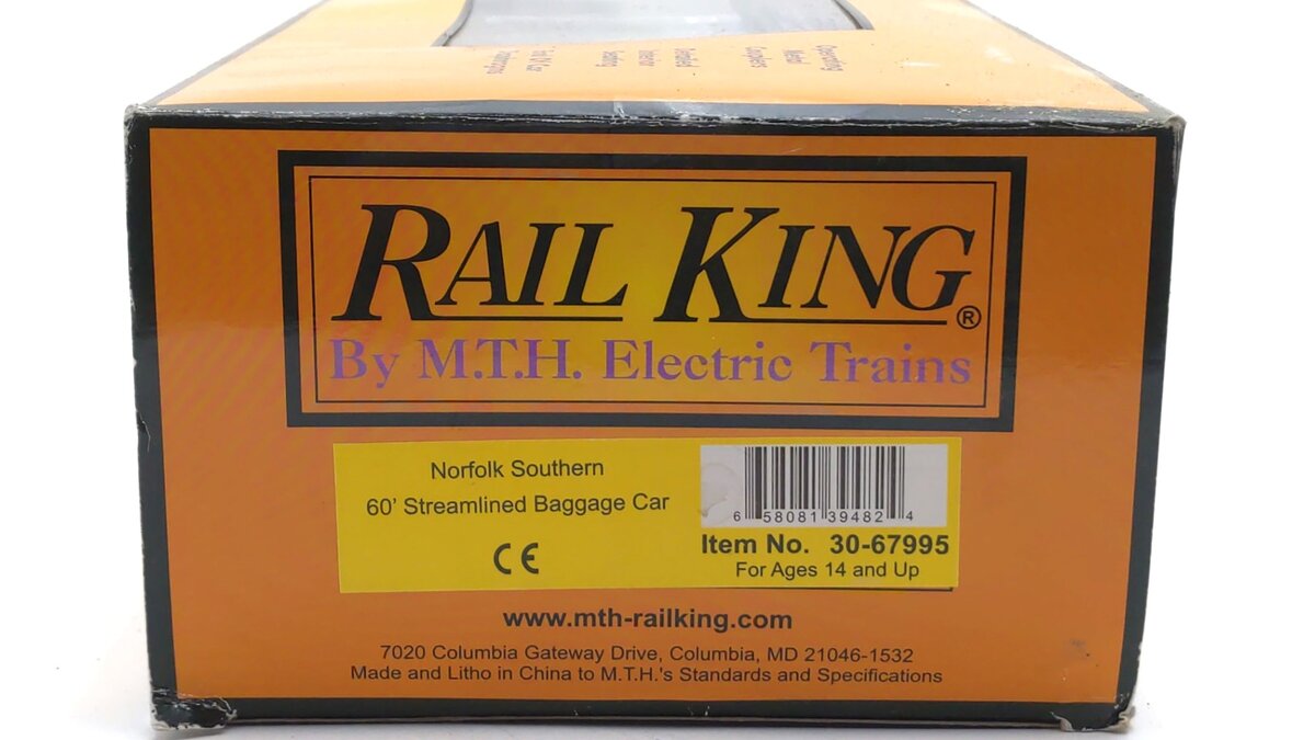 MTH 30-67995 O Norfolk Southern 60’ Streamlined Baggage Car #470017