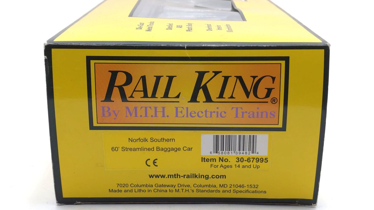 MTH 30-67995 O Norfolk Southern 60’ Streamlined Baggage Car #470017