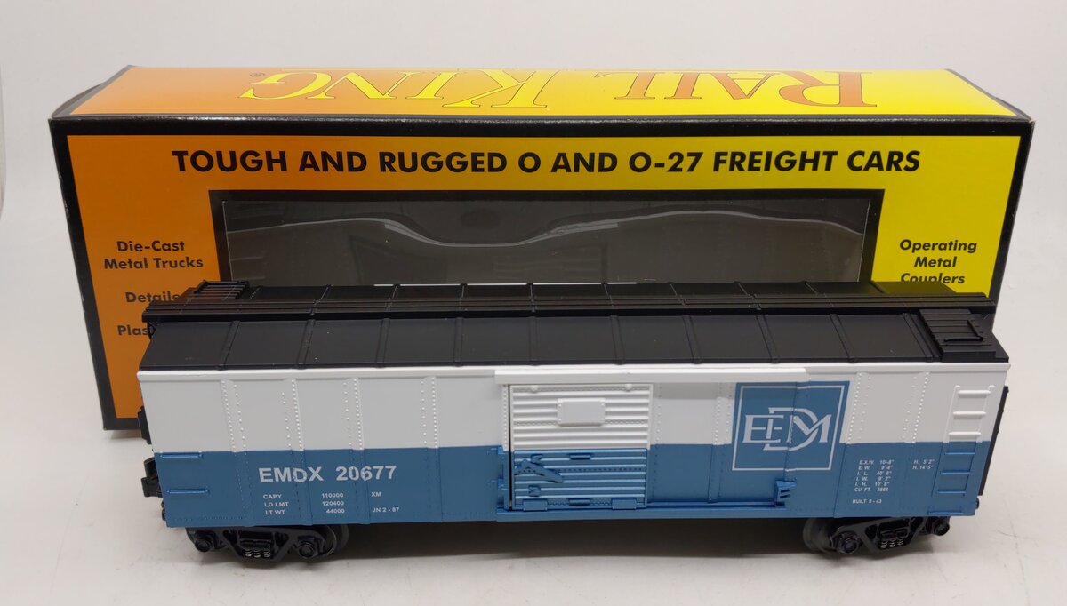 MTH 30-7012A O Gauge Electro Motive Division EDMX Boxcar #20677 LN/Box
