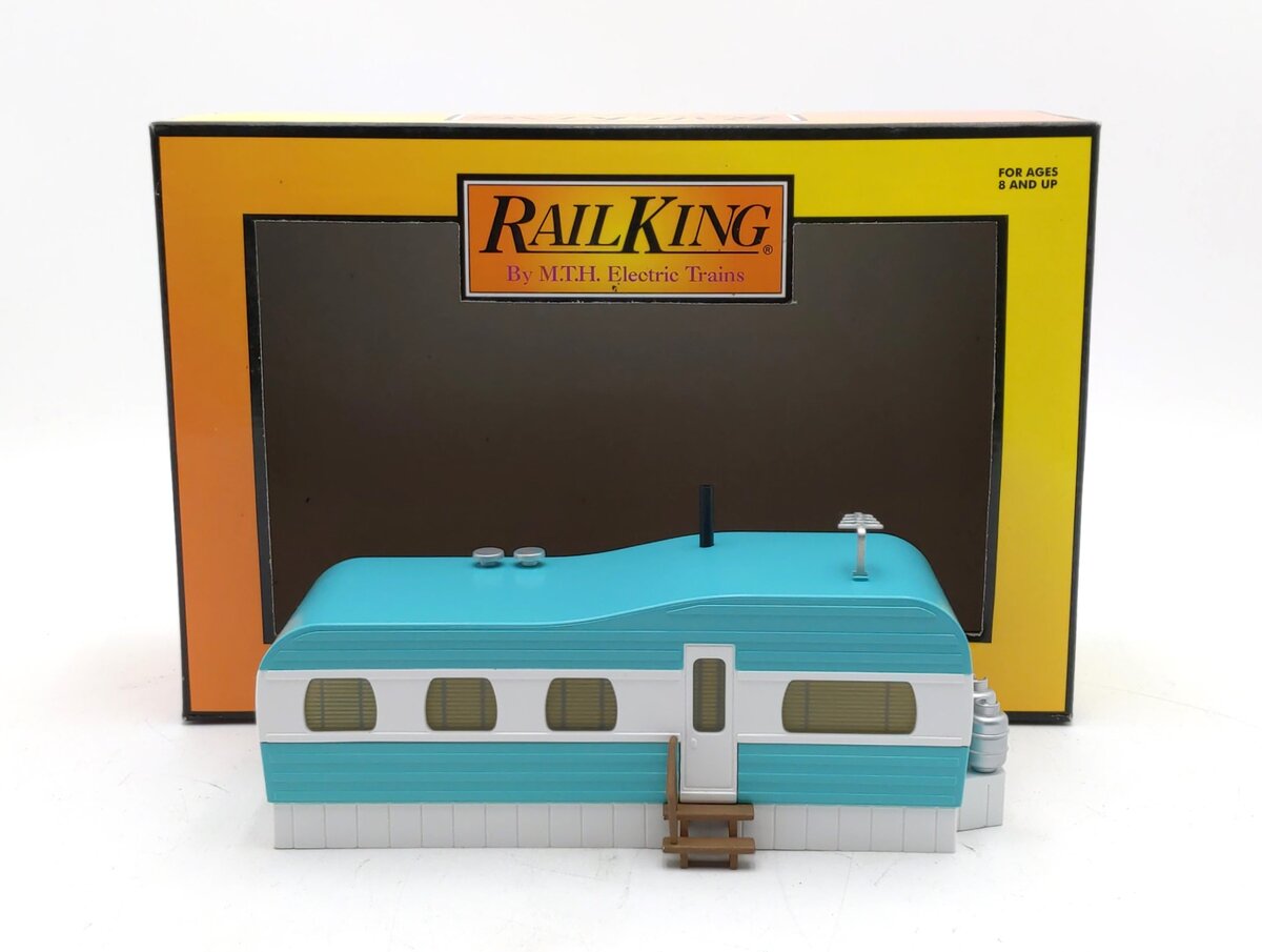 MTH 30-90108 O Gauge Turquoise & White Mobile Home