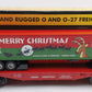 MTH 30-76654 O Christmas Flatcar with 40' Trailer
