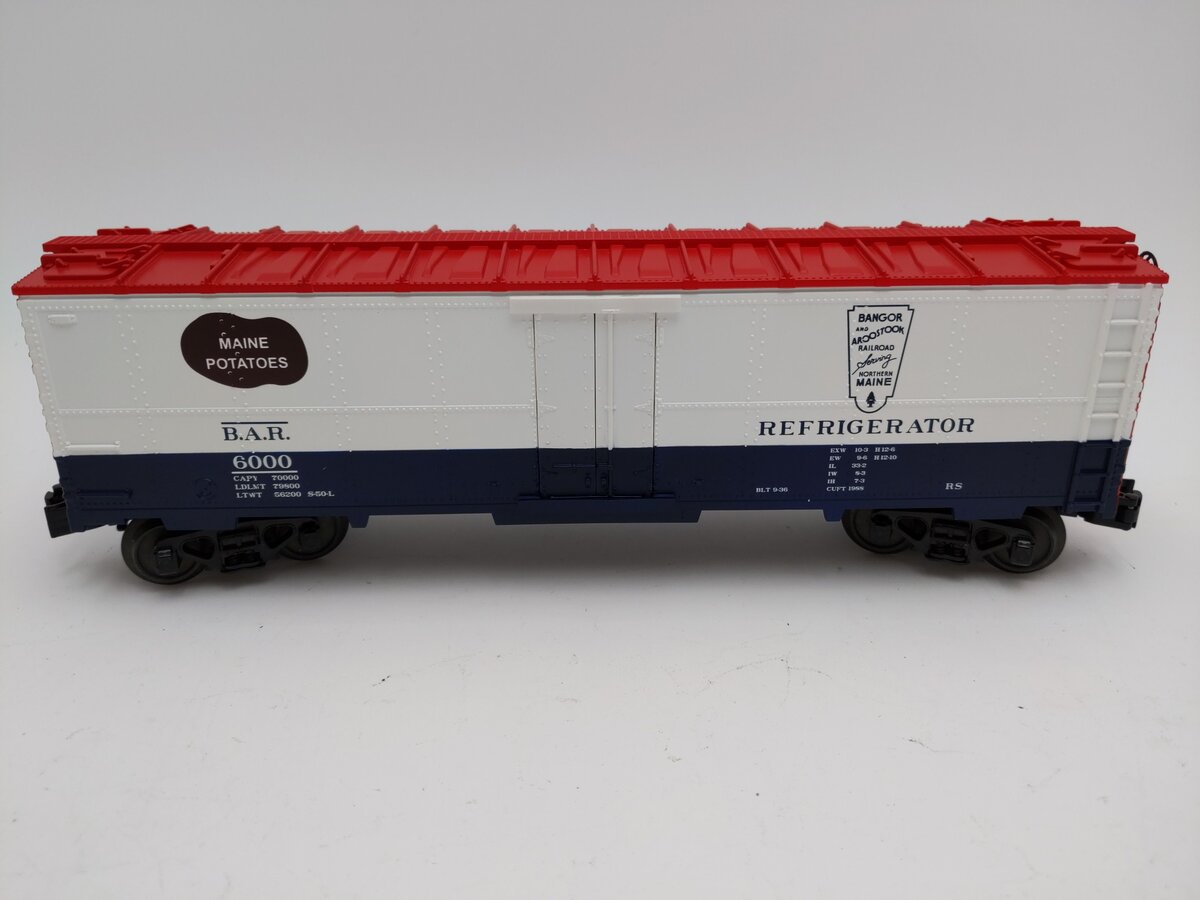 MTH 30-78148 O Gauge Bangor & Aroostook Modern Reefer Car #6000