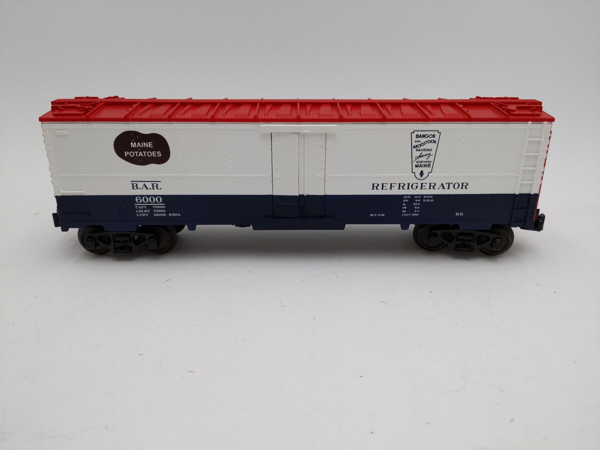 MTH 30-78148 O Gauge Bangor & Aroostook Modern Reefer Car #6000