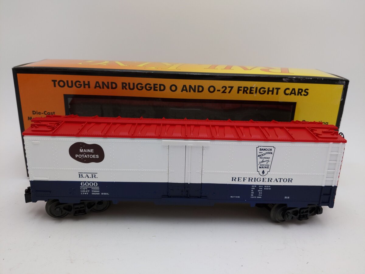 MTH 30-78148 O Gauge Bangor & Aroostook Modern Reefer Car #6000