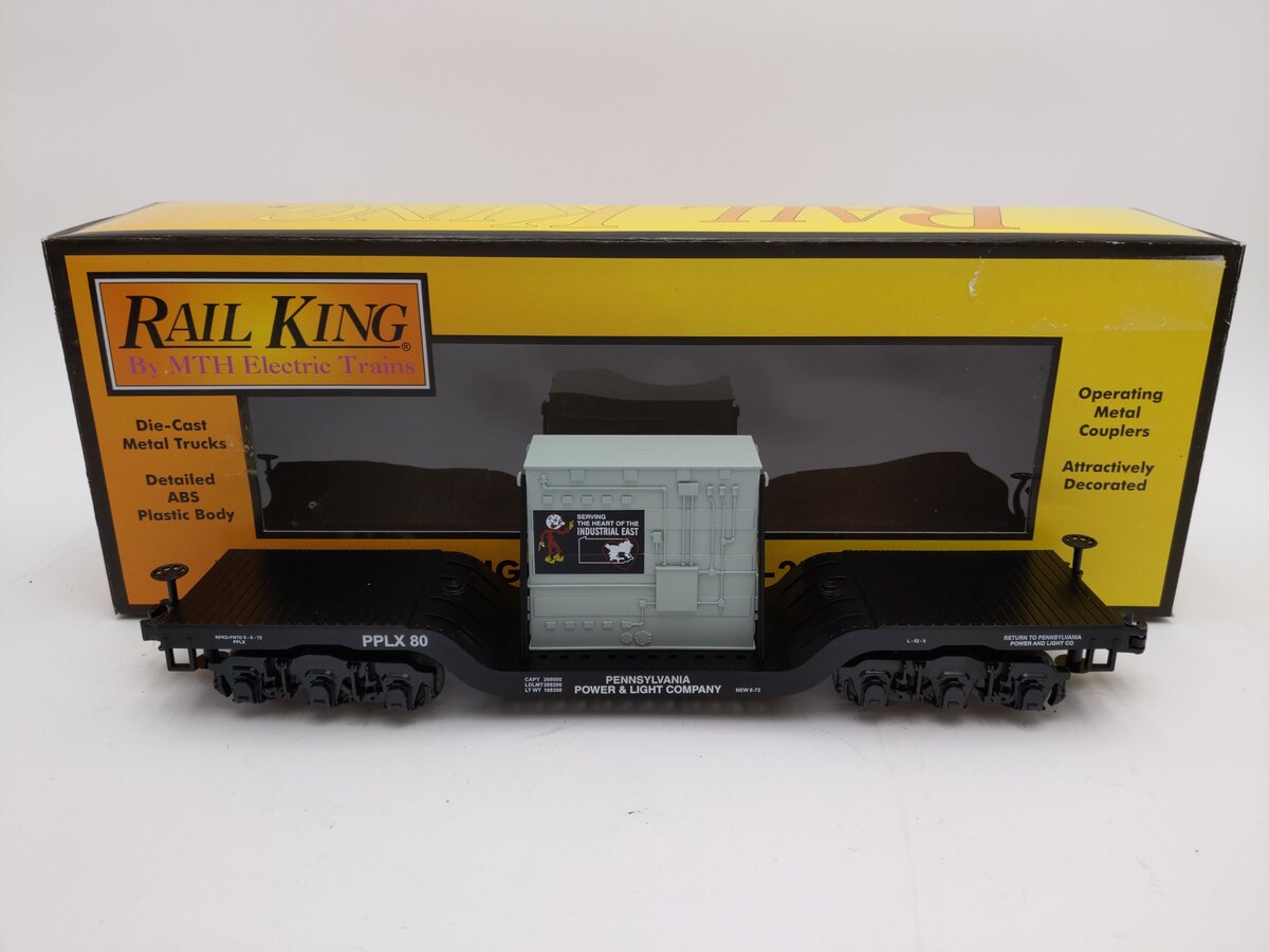 MTH 30-76482 O PP&L Dep.Center Flatcar w/Transformer