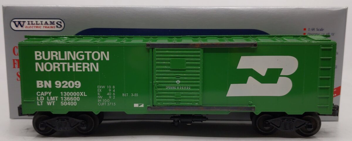 Williams WAL 3242 O Gauge Burlington Northern Box Car #9209 LN/Box