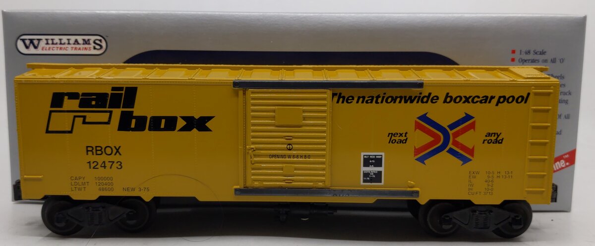 Williams 3201 O Gauge Railbox Box Car #12473 EX/Box