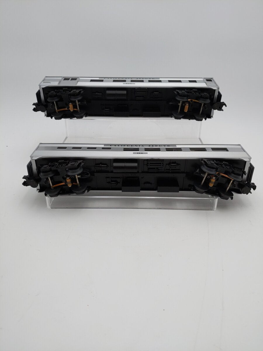 MTH 30-6054 O California Zephyr O-27 Streamlined Combo/Diner Set (Set of 2) LN/Box